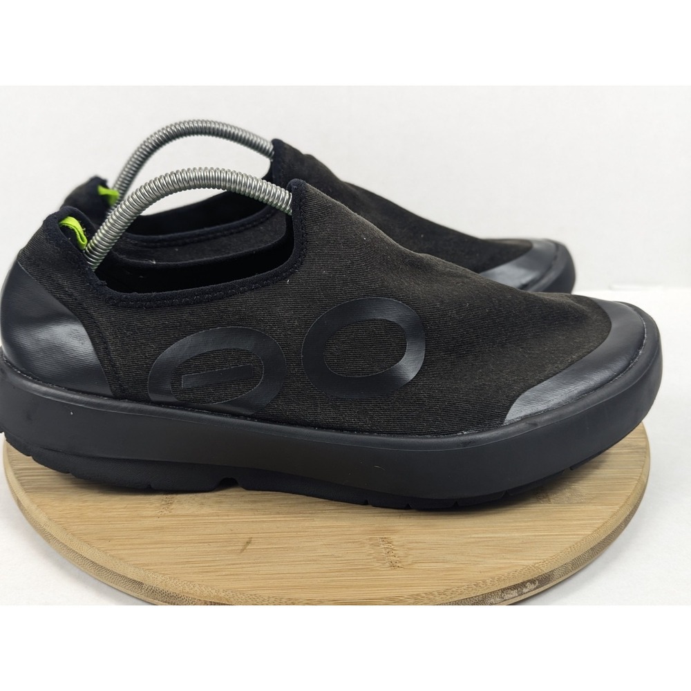 OOFOS Shoes Mens Size 14 Black OOmg EeZee Canvas Recovery Low Slip-On - Picture 4 of 12